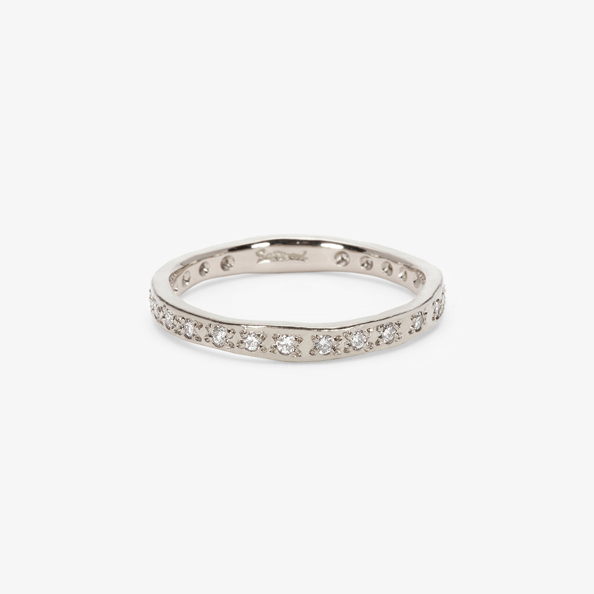 2.3mm White Diamond Glimmer Eternity Band | R36002W