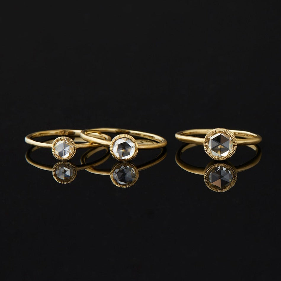 5mm Rose-Cut Solitaire Ring | R3202W