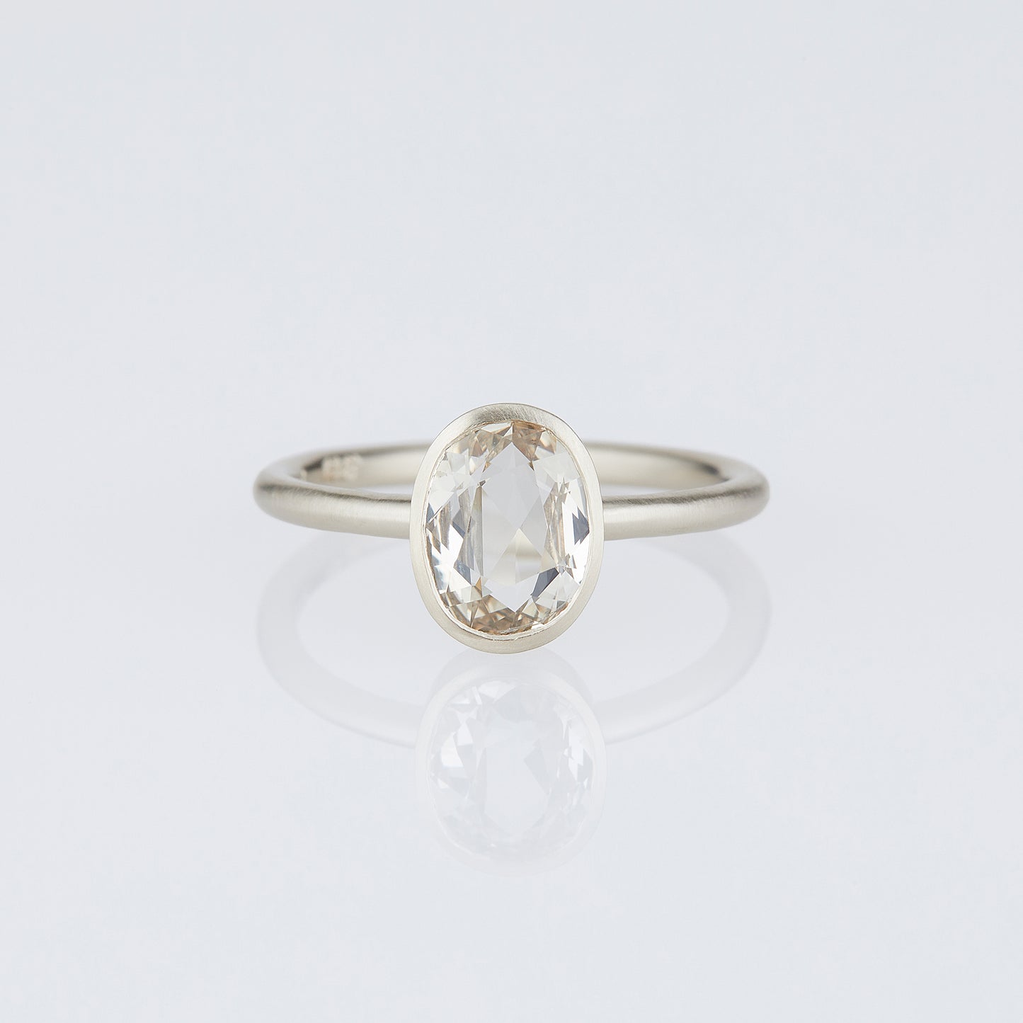 1.63 Carat One-of-a-Kind Oval Cut Pale Pink Sapphire Ring | SR71-OOAK
