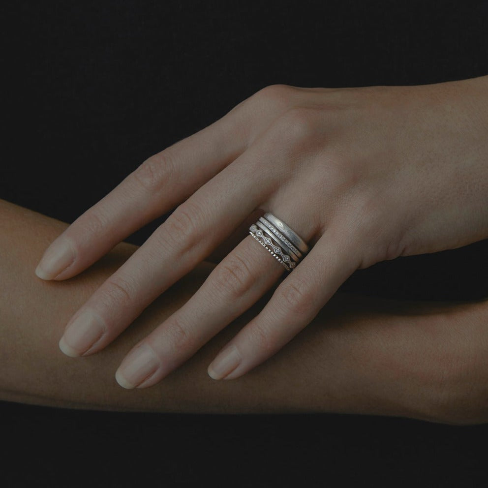 White Diamond Kite Eternity Band | R9301W