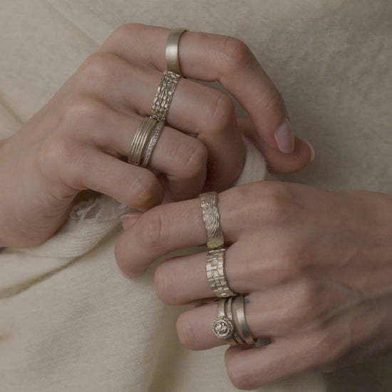18K White Gold on Model