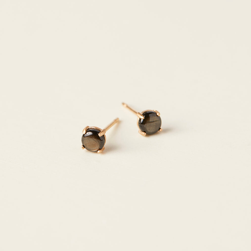 Black Star Sapphire Wisp Studs | E7904SSBK
