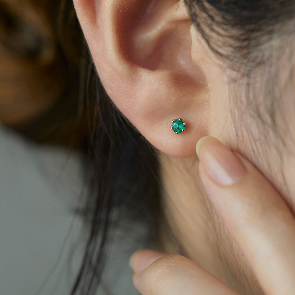 E1903E | 3.5mm Emerald Studs