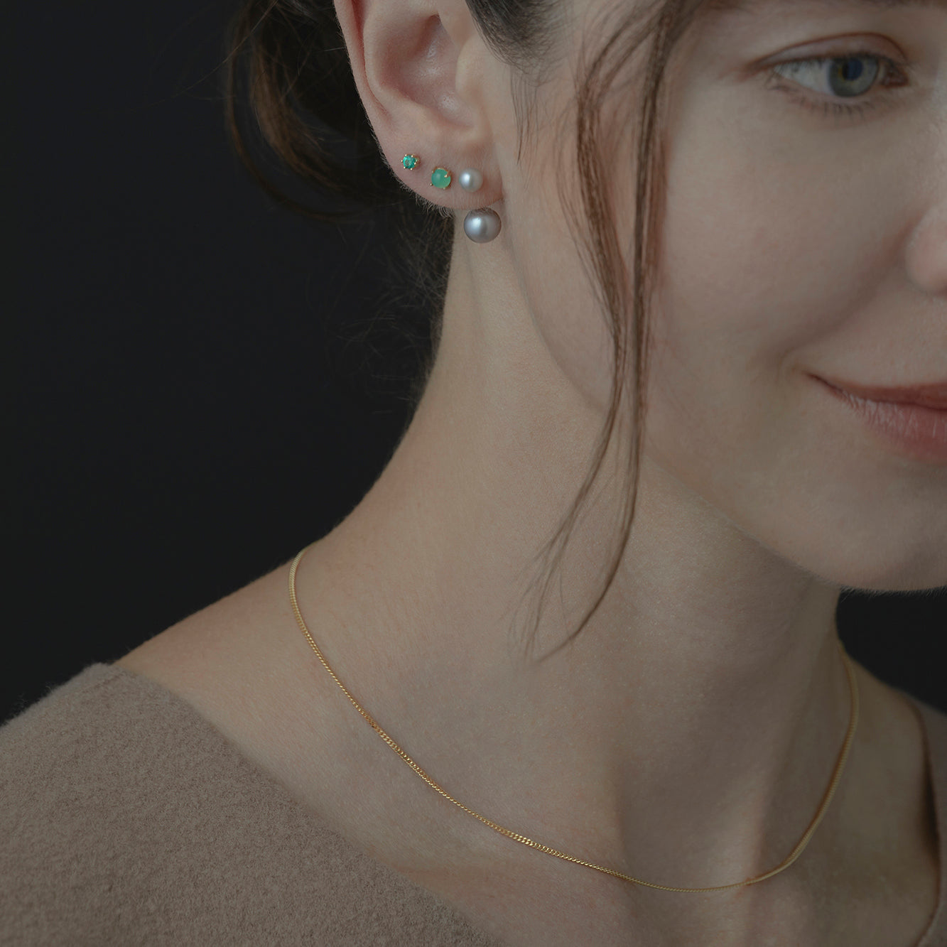 Chrysoprase Wisp Studs | E7904CH