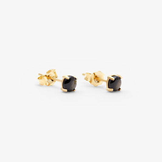 E7904SSBK | Black Star Sapphire Wisp Studs