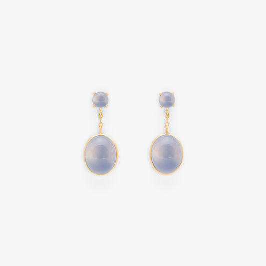 E8601BC | Blue Chalcedony Glacé Earring