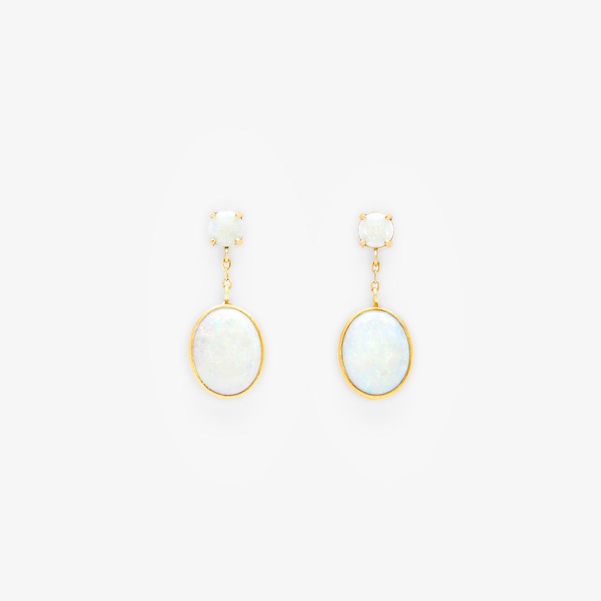 E8601OP | Australian White Opal Glacé Earring