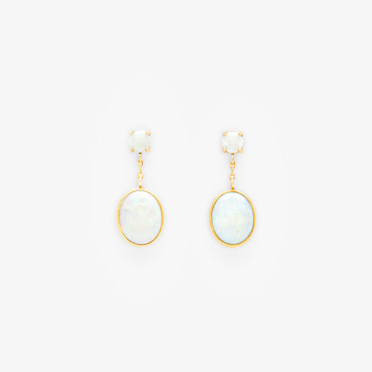 E8601OP | Australian White Opal Glacé Earring