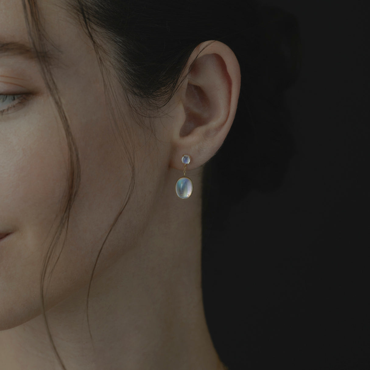 Rainbow Moonstone Glacé Earring | E8601RM ~