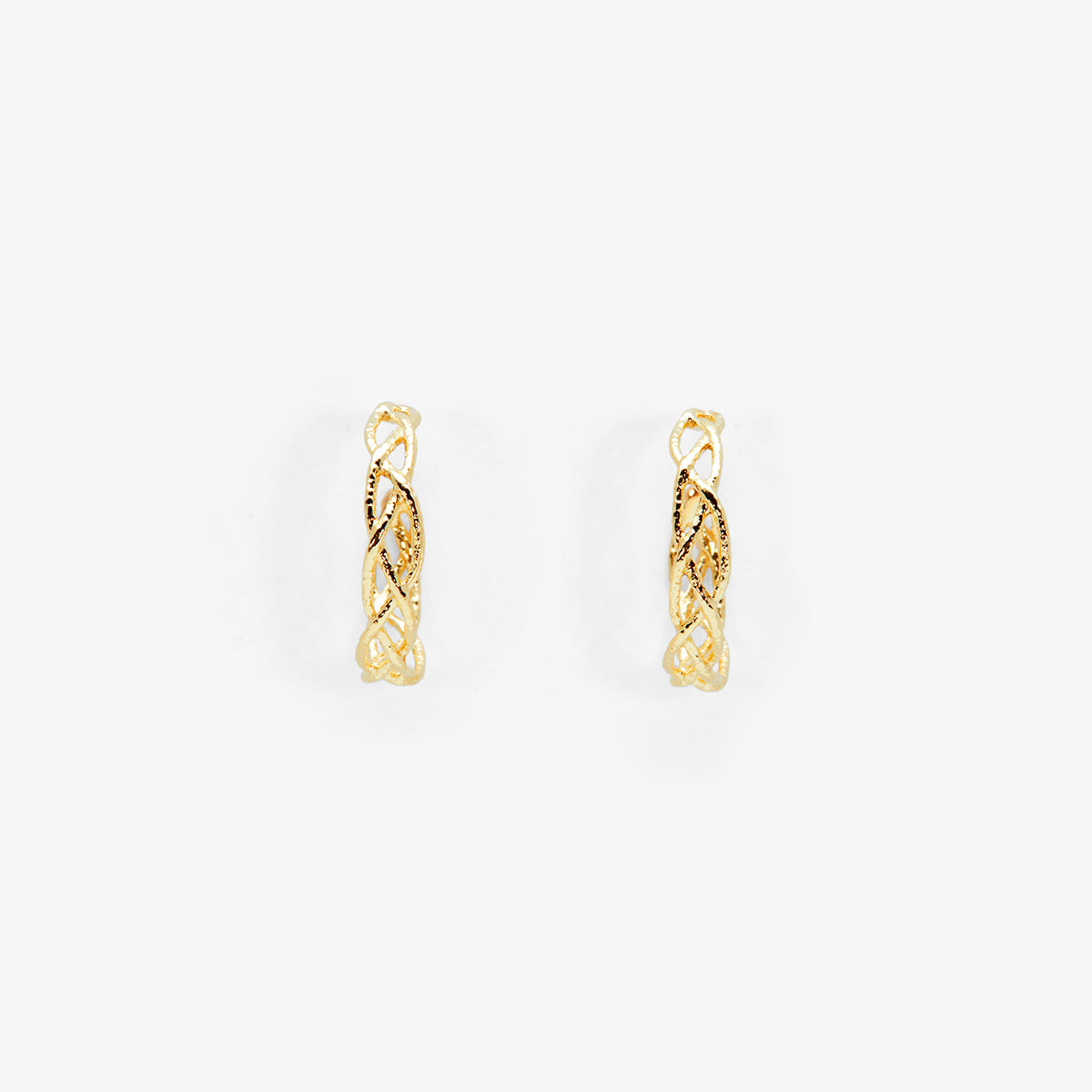 E8701 | Small Braided Hoop Earrings