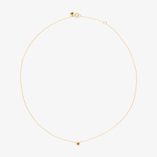 N6701CT | 3mm Citrine Birthstone Necklace