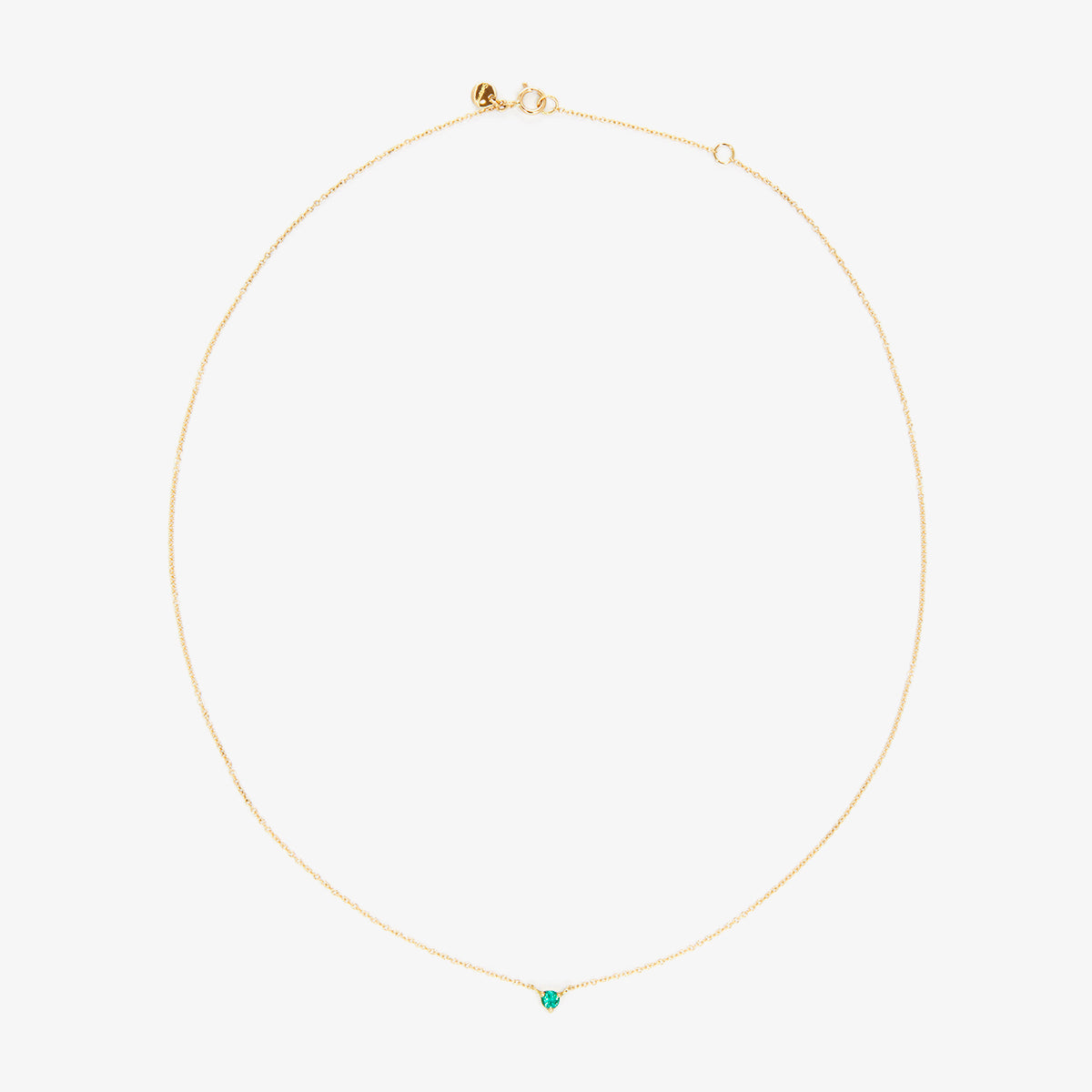 N6701E | 3mm Emerald Birthstone Necklace