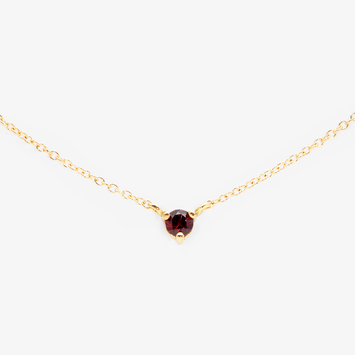 N6701GN | 3mm Garnet Birthstone Necklace