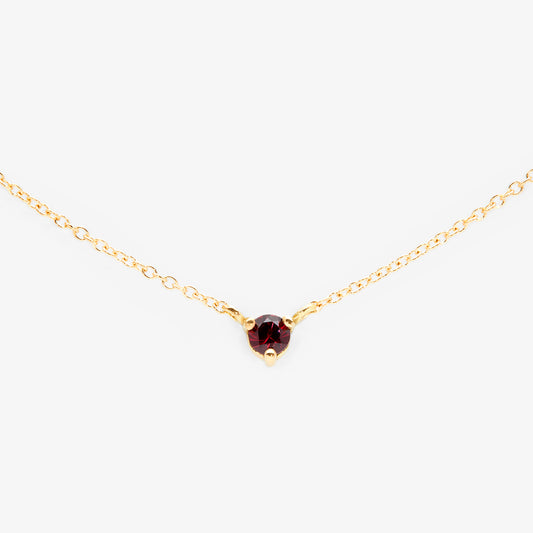 N6701GN | 3mm Garnet Birthstone Necklace