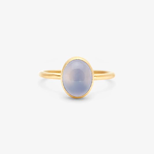 R12001BC | Blue Chalcedony Glacé Ring