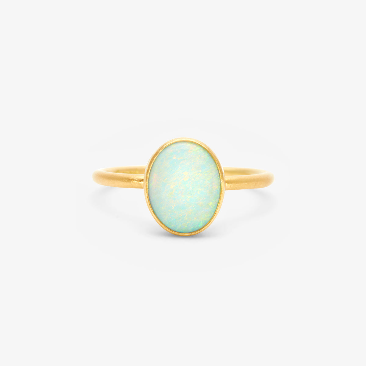 R12001OP | Australian White Opal Glacé Ring