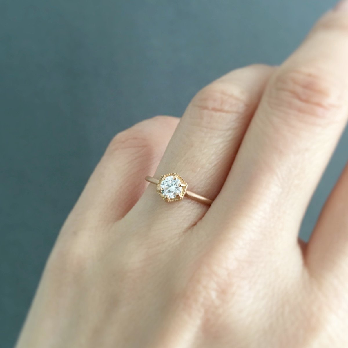 18K Rose Gold on Model