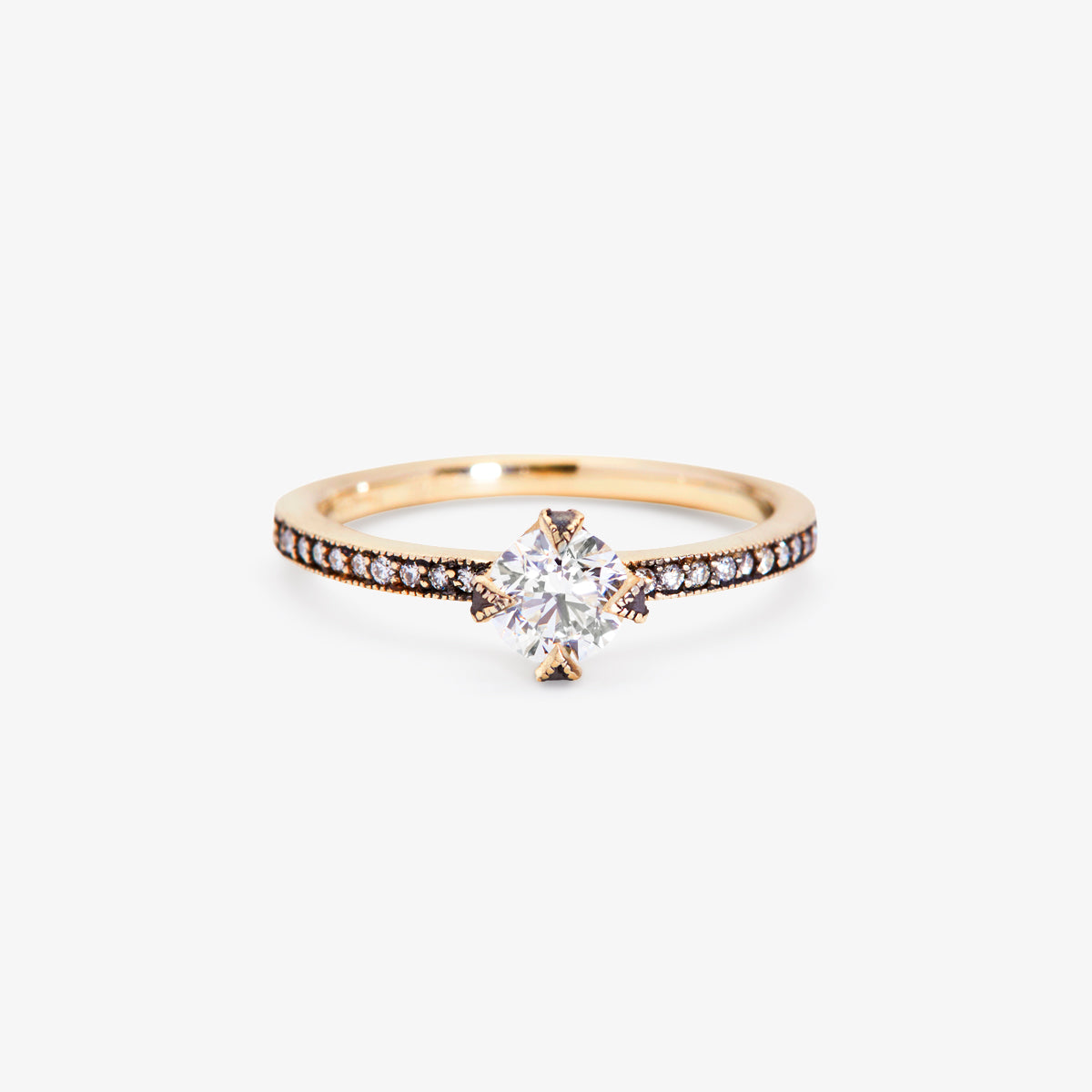 18K White Gold (w/Black Rhodium)